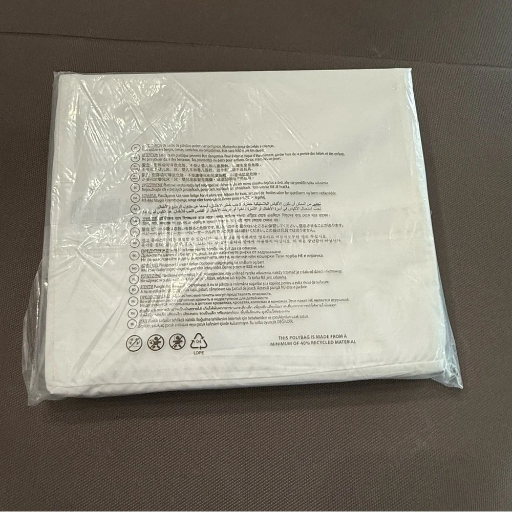 Polo Ralph Lauren Organic Cotton Percale Queen Flat Sheet Palmer NEW White Blue